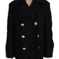 Black Double Breasted Coat Blazer Jacket