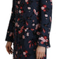 Multicolor Printed Women Long Coat Blazer Jacket