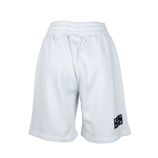 White Cotton Women Shorts