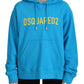 Blue Logo Print Cotton Hoodie Sweatshirt Sweater