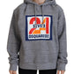 Gray Logo Print Cotton Hoodie Sweatshirt Sweater