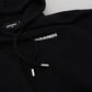 Black Logo Patch Cotton Hoodie Sweatshirt Sweater