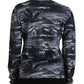 Black Long Sleeve Thunder Sky Print Casual Sweater