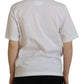 White Cotton Shiny Icon East Tee Crewneck T-shirt