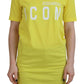 Yellow CottonShiny Icon Renny Dress Crewneck T-shirt