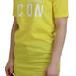 Yellow CottonShiny Icon Renny Dress Crewneck T-shirt