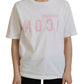 White Cotton Shiny Icon East Tee Crewneck T-shirt