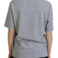 Gray Logo Cotton Crewneck Short Sleeve Tee T-shirt