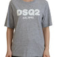 Gray Logo Cotton Crewneck Short Sleeve Tee T-shirt