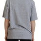 Gray Logo Cotton Crewneck Short Sleeve Tee T-shirt