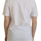 White Logo Patch Crewneck Short Sleeve Tee T-shirt