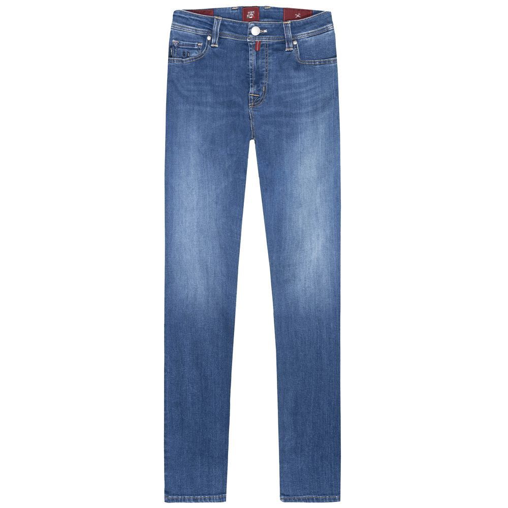 Light Blue Cotton Men Jeans