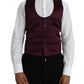 Maroon Satin Silk Waistcoat Dress Formal Vest