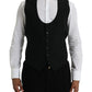 Black Wool Waistcoat Dress Formal Vest