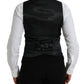 Black Wool Waistcoat Dress Formal Vest