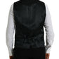 Black Wool Waistcoat Dress Formal Vest