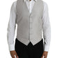 Light Gray Wool Formal Dress Waistcoat Vest