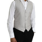 Light Gray Wool Formal Dress Waistcoat Vest