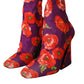 Purple Floral Jersey Stretch Boots Shoes