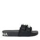 Black Neoprene Slides Flats Beachwear Shoes