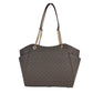 Jet Set Large Chain Brown Shoulder Tote Bag