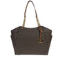 Jet Set Large Chain Brown Shoulder Tote Bag