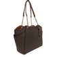 Jet Set Large Chain Brown Shoulder Tote Bag