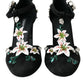 Black Lilies Crystal Heels Pumps Shoes