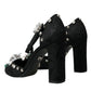 Black Lilies Crystal Heels Pumps Shoes