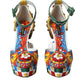 Multicolor Carretto Embellished Sandals Shoes