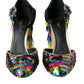 Multicolor Sequin Crystal Mary Jane Shoes