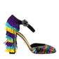 Multicolor Sequin Crystal Mary Jane Shoes