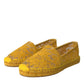 Yellow Taormina Lace Espadrille Loafers Flats Shoes