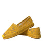 Yellow Taormina Lace Espadrille Loafers Flats Shoes