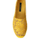 Yellow Taormina Lace Espadrille Loafers Flats Shoes