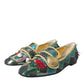 Multicolor Jacquard Embellished Loafers Shoes