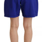 Blue Logo Cotton High Waist Sweatshorts Shorts