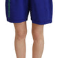 Blue Logo Cotton High Waist Sweatshorts Shorts