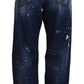 Blue High Waist Tattered Denim Jeans San Diego