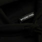 Black Cotton Logo Hooded Pullover Sweatshirt Sweater