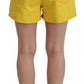 Yellow Cotton High Waist Baggy Women Hotpants Shorts