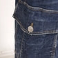 Blue High Waist Cotton Cargo Baggy Denim Jeans