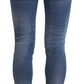 Blue Mid Waist Cropped Twiggy Denim Jeans