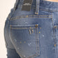 Blue Mid Waist Cropped Twiggy Denim Jeans