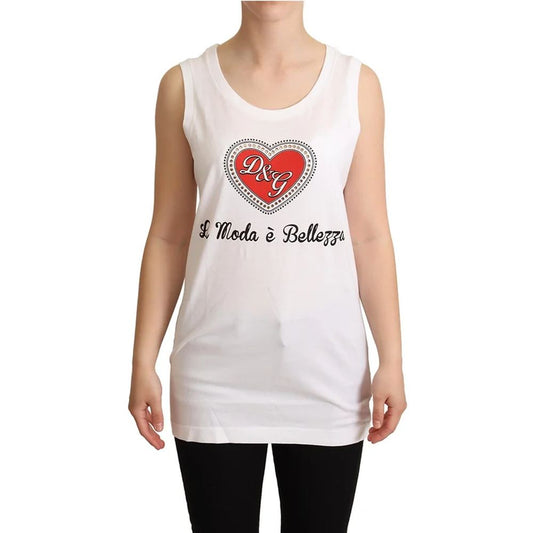 White Cotton Women's Tank Top