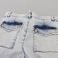 Light Blue Cotton High Waist Straight Denim Jeans