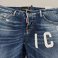 Blue Icon Low Waist Cropped Cool Girl Denim Jeans