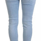 Blue Tattered Mid Waist Cropped Twiggy Denim Jeans