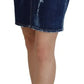 Blue Icon High Waist Denim Mini Boston Jean Skirt