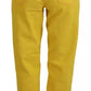 Yellow Cotton High Waist Straight Denim Boston Jeans